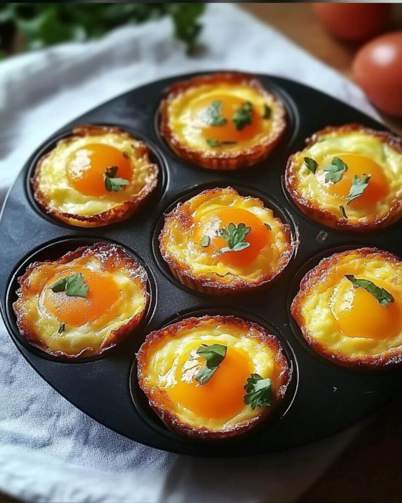 Homemade make-ahead egg muffins in a muffin tin with colorful vegetable fillings including bell peppers, spinach, and cheese