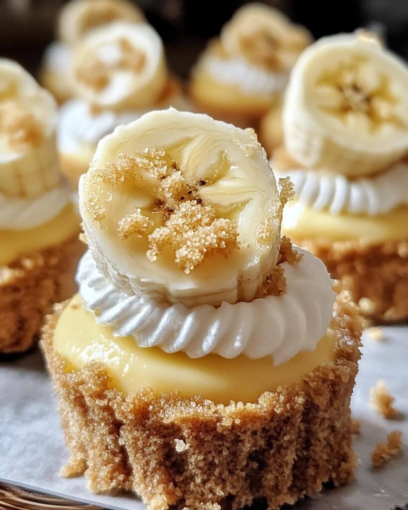 Mini Banana Pudding Cheesecakes - Mini Banana Pudding Cheesecakes