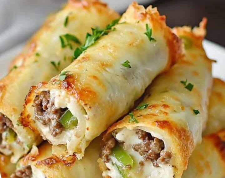 Keto Philly Cheesesteak Roll-Ups