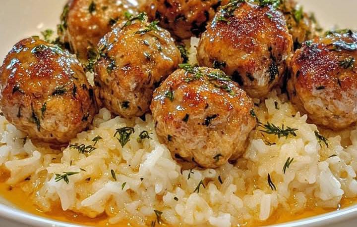 Gesunde, schmackhafte und einfache griechische Putenfleischbällchen mit…