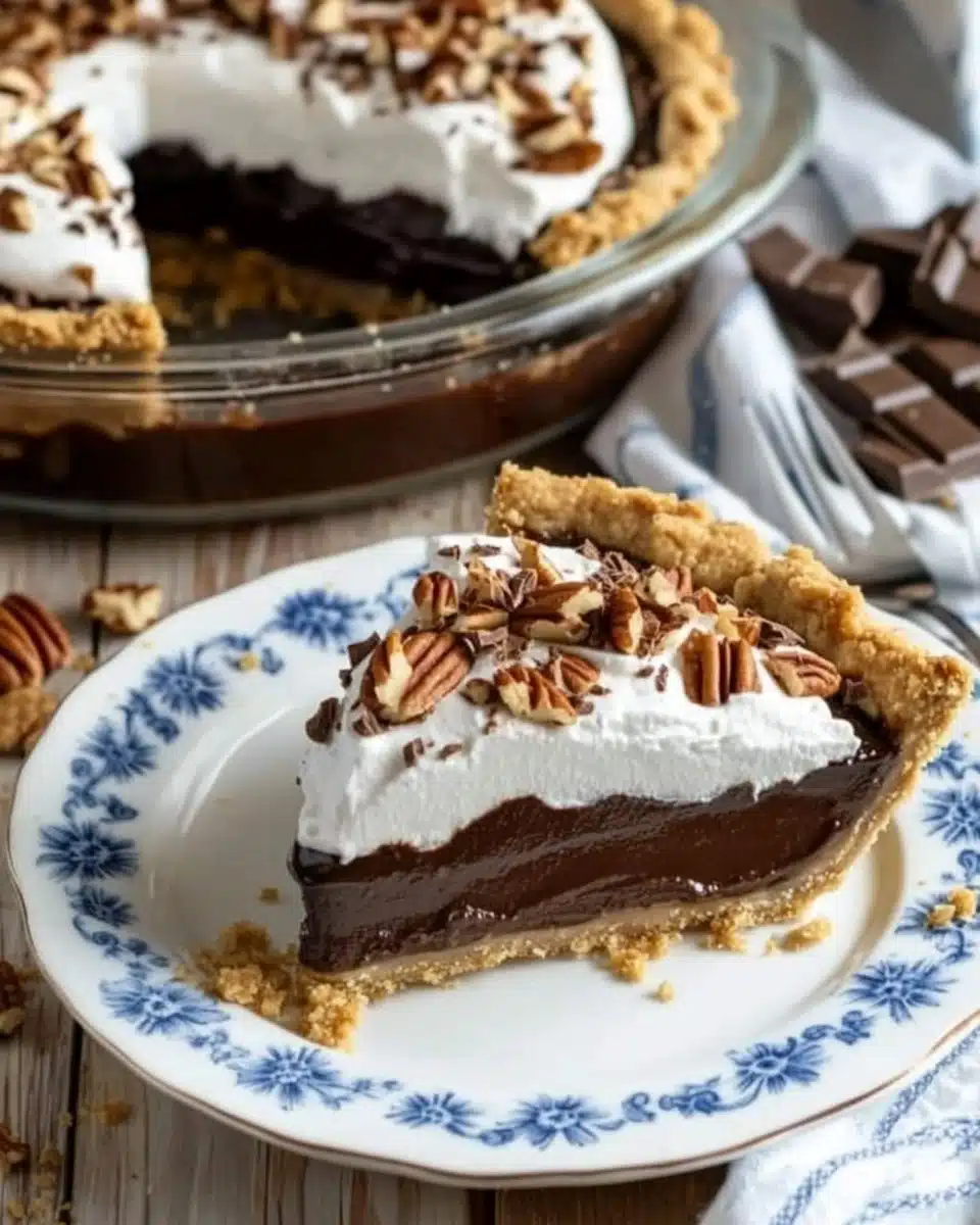 Schokoladen-Icebox-Pie-Rezept – reichhaltige Schokoladenfüllung & Graham-Cracker-Kruste
